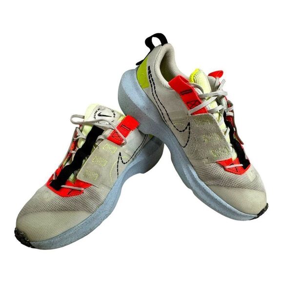Nike Youth Running Shoes DB3351-010 6Y Neon & Red Mesh Sneakers Crater Impact - Picture 2 of 11